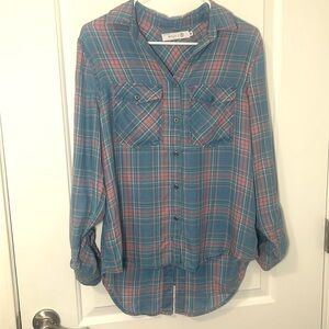 Billy T Plaid Button Down Shirt - Size XS